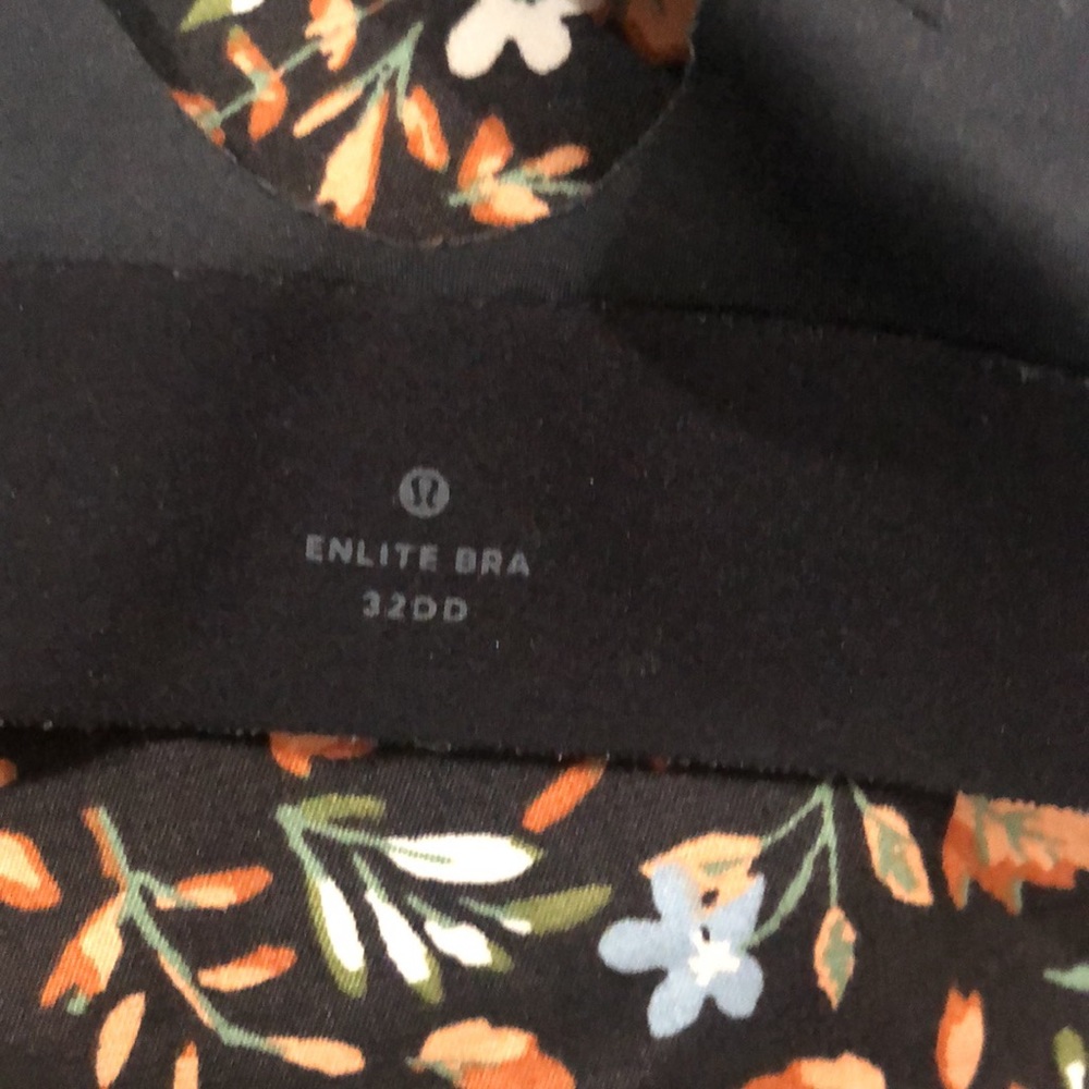 Lulu🍋 Enlite Bra Zip Front Formation Camo Deep Coal size 32DD - Picture 7 of 10